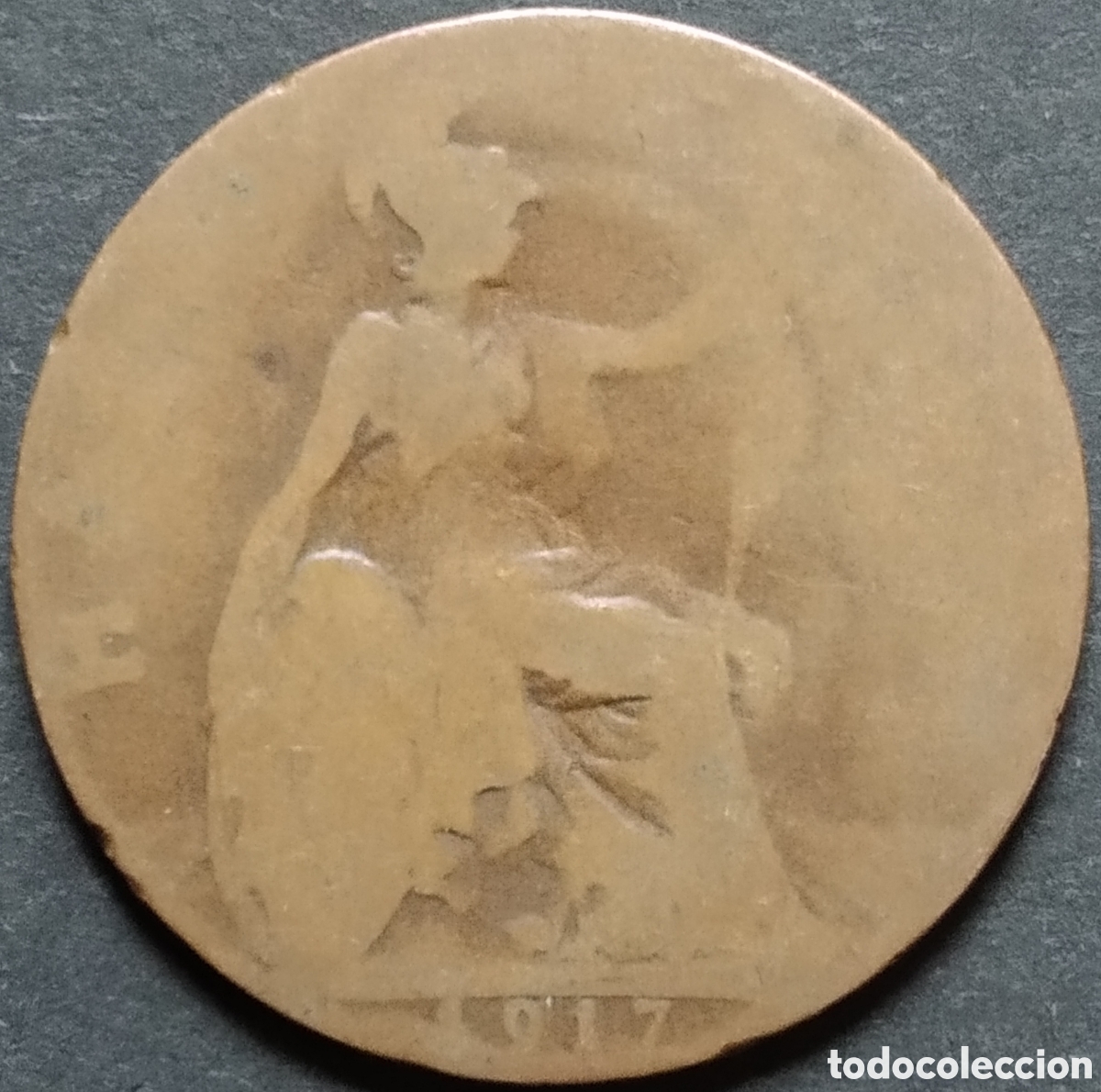 Old Coins of Europe: MONEDA - UK / REINO UNIDO HALF PENNY 1917