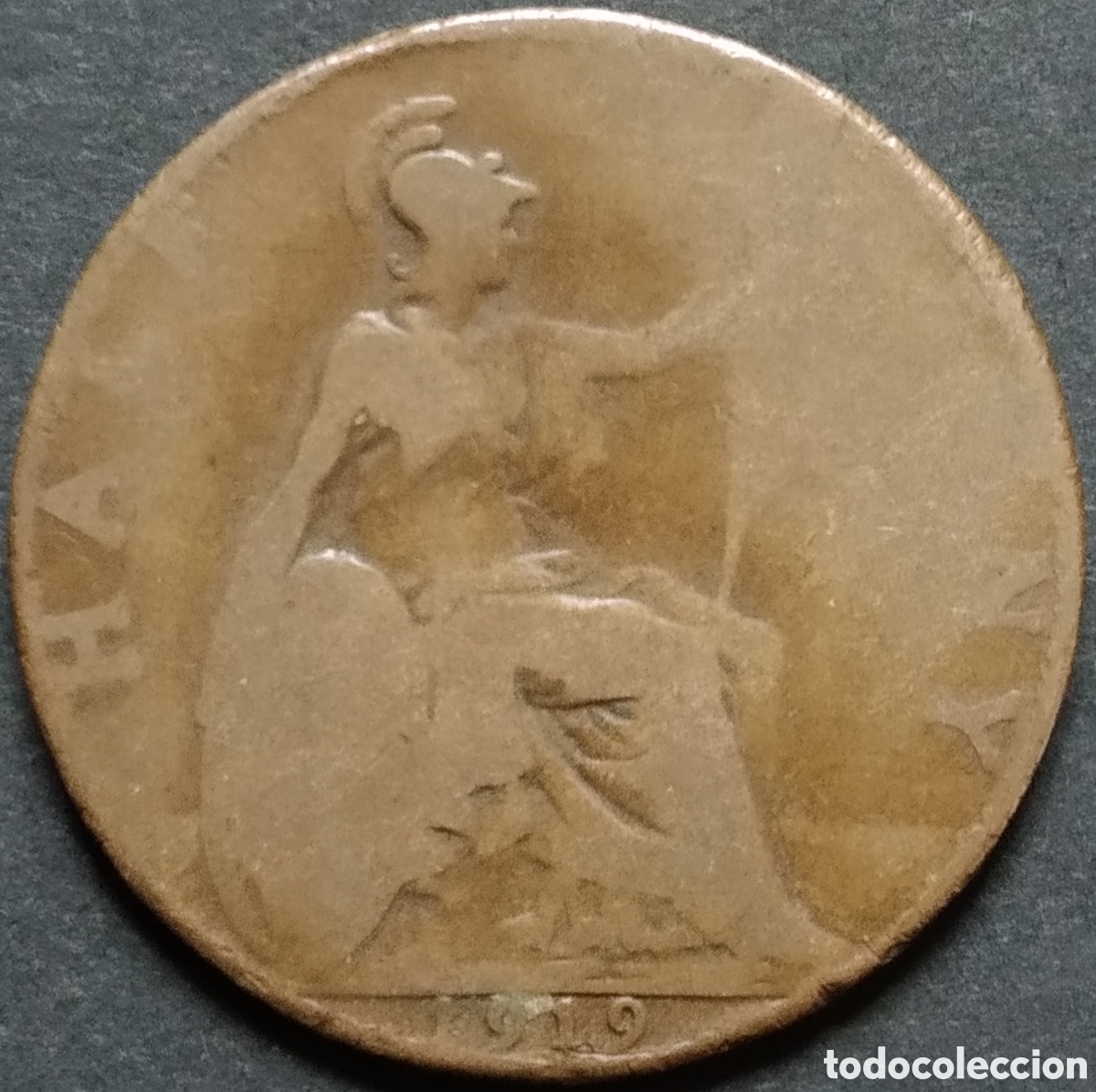 Alte M&uuml;nzen aus Europa: MONEDA - UK / REINO UNIDO HALF PENNY 1919