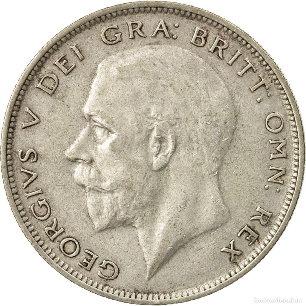 Monete antiche di Europa: [#548951] Moneda, Gran Breta&ntilde;a, George V, 1/2 Crown, 1928, BC+, Plata, KM:835