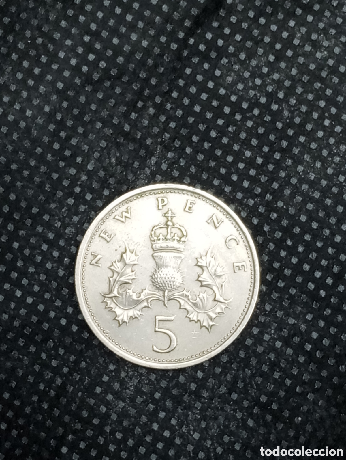 Monedas antiguas de Europa: Moneda inglesa de 5 pence 1968 - Foto 2