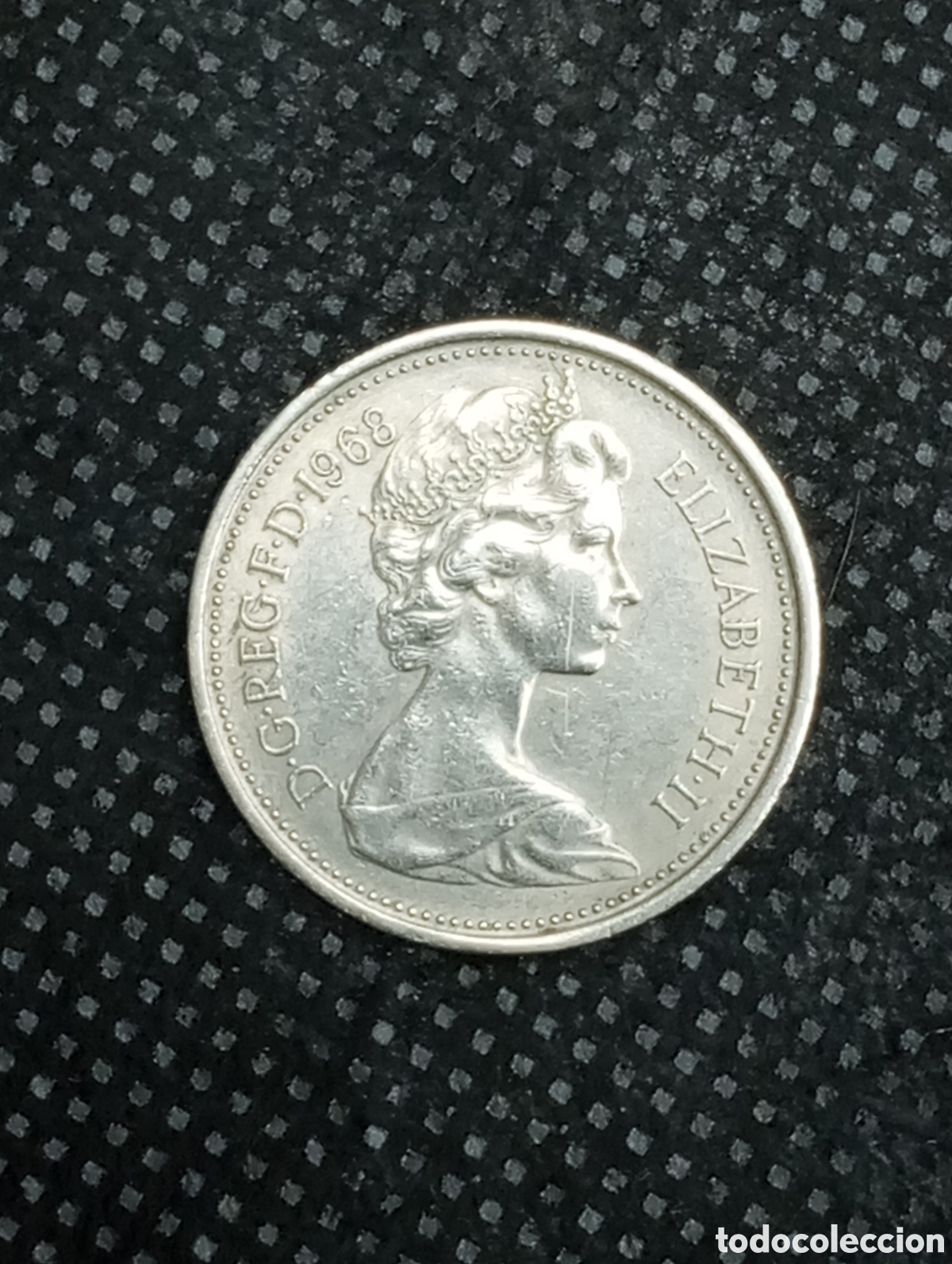 Monedas antiguas de Europa: Moneda inglesa de 5 pence 1968 - Foto 1