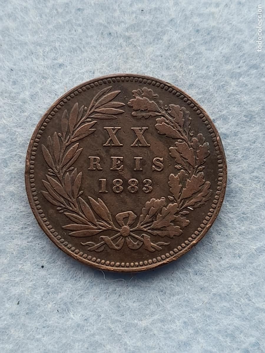 Monedas antiguas de Europa: Portugal. 20 Reis. A&ntilde;o 1883.