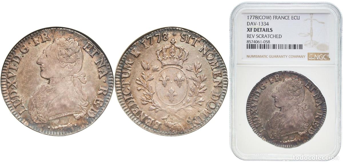 Monedas antiguas de Europa: France Kingdom 1778 1 &Eacute;cu - Louis XVI Wonderful patina Silver (.917) Pau Mint (708000) 29.48g NGC