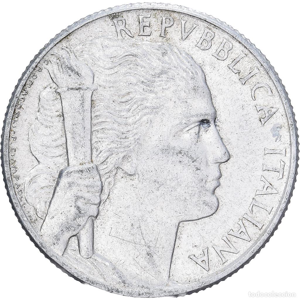 Monedas antiguas de Europa: [#1223800] Italia, 5 Lire, 1950, Rome, Aluminio, BC+, KM:89