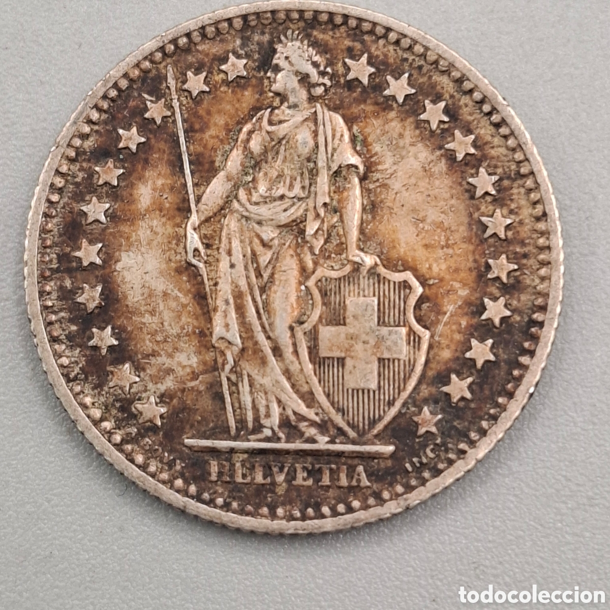 Monedas antiguas de Europa: MONEDA SUIZA ESTADO FEDERAL HELVETIA. 2 FRANCOS EN PLATA. A&Ntilde;O 1957