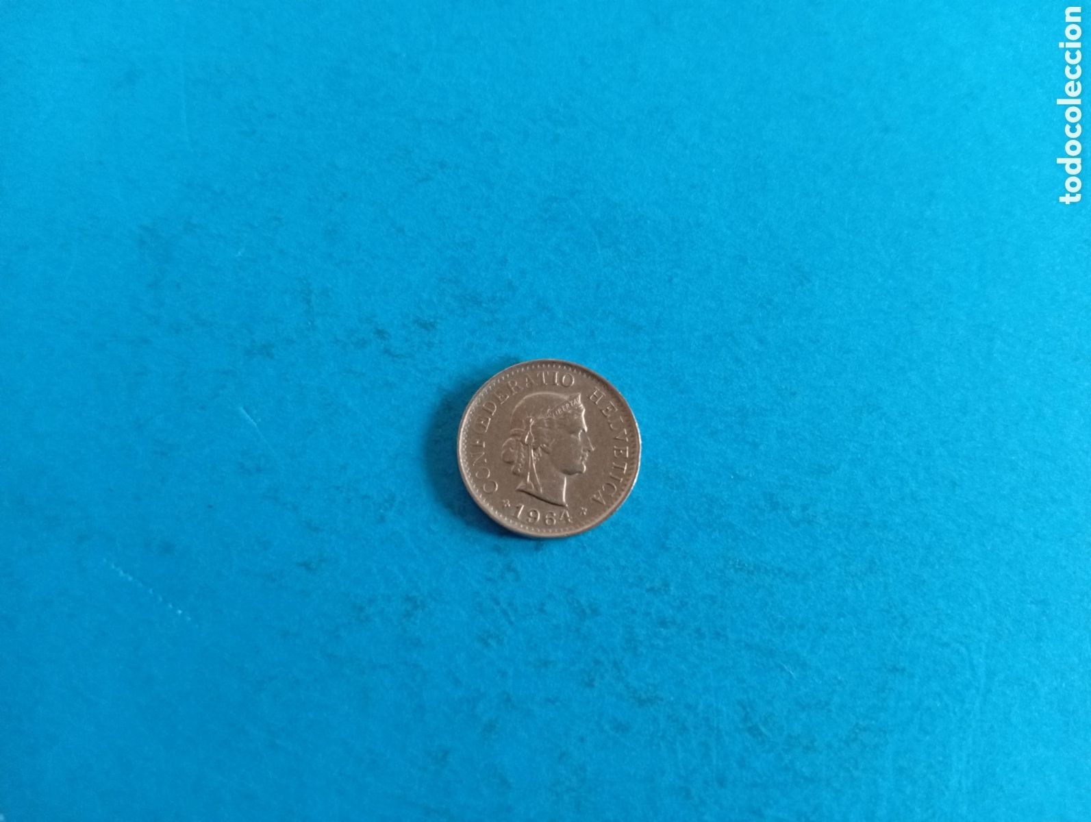 Old Coins of Europe: 5 rappen de Suiza 1964