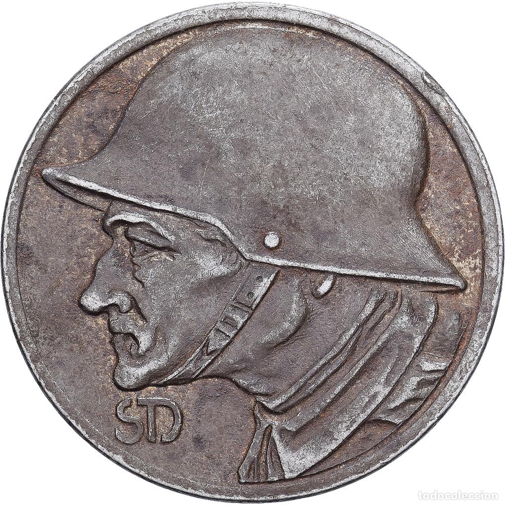 Monedas antiguas de Europa: [#138985] Alemania, Stadt D&uuml;ren, 10 Pfennig, 1918, MBC, Hierro