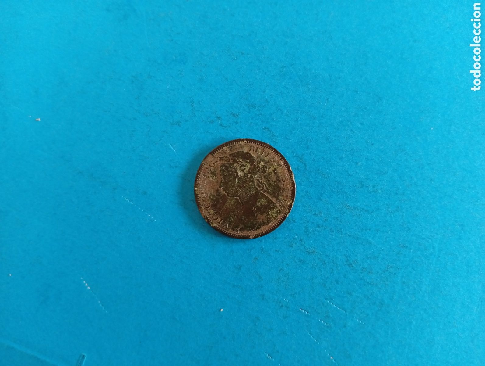 Monedas antiguas de Europa: 1/2 penique de Gran Breta&ntilde;a 1890