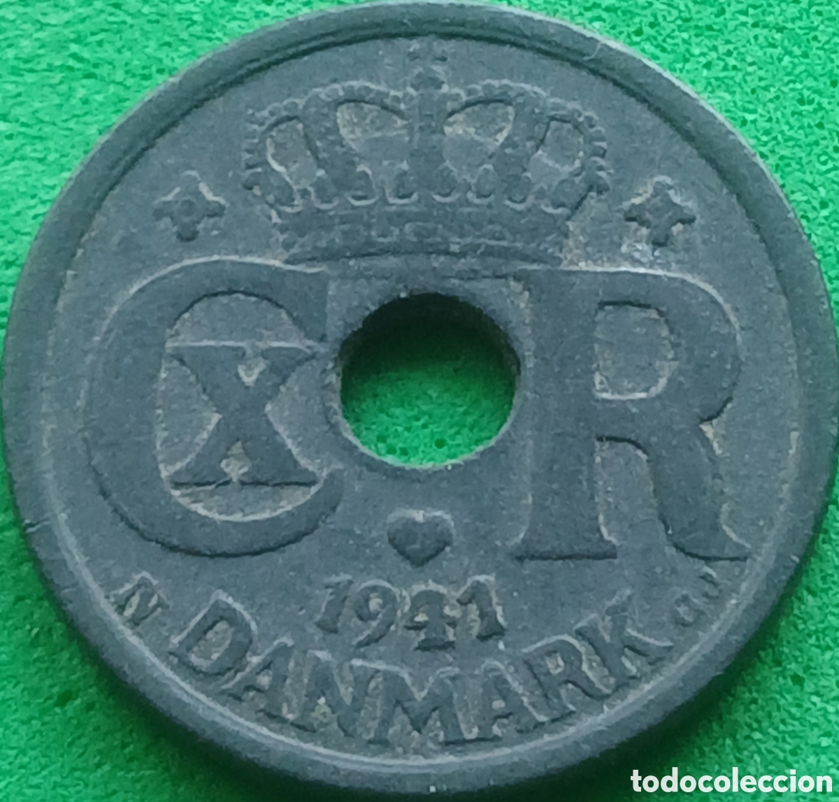 Monedas antiguas de Europa: Dinamarca 10 ore 1941 km#822a