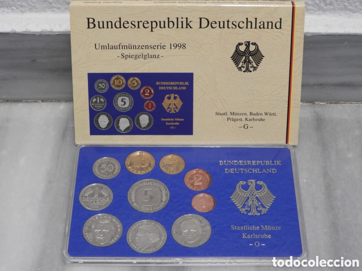 Monnaies anciennes de Europe: SET MONEDAS REP&Uacute;BLICA FEDERAL DE ALEMANIA 1998 - KARLSRUHE
