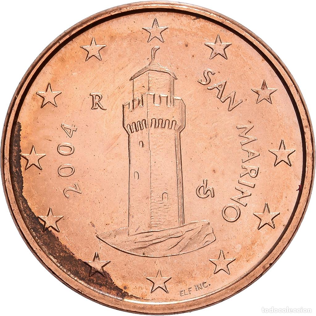 Monedas antiguas de Europa: [#139185] San Marino, 1 Centime, 2004, Rome, Cobre chapado en acero, FDC, KM:440