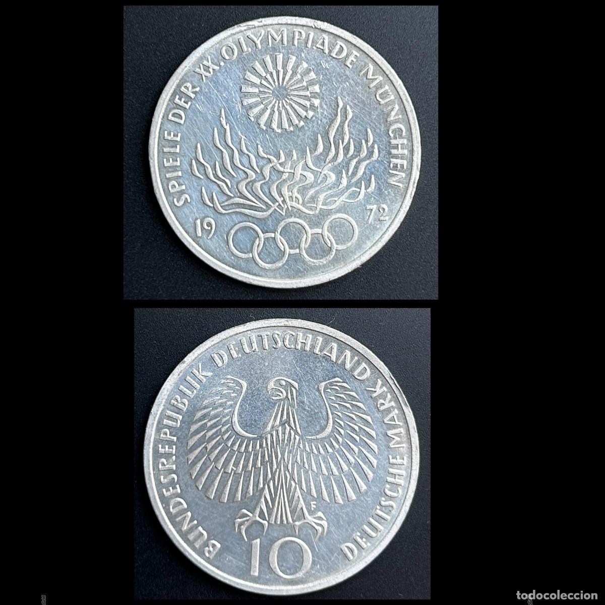 Monedas antiguas de Europa: Moneda 10 marcos Alemanes 1972
