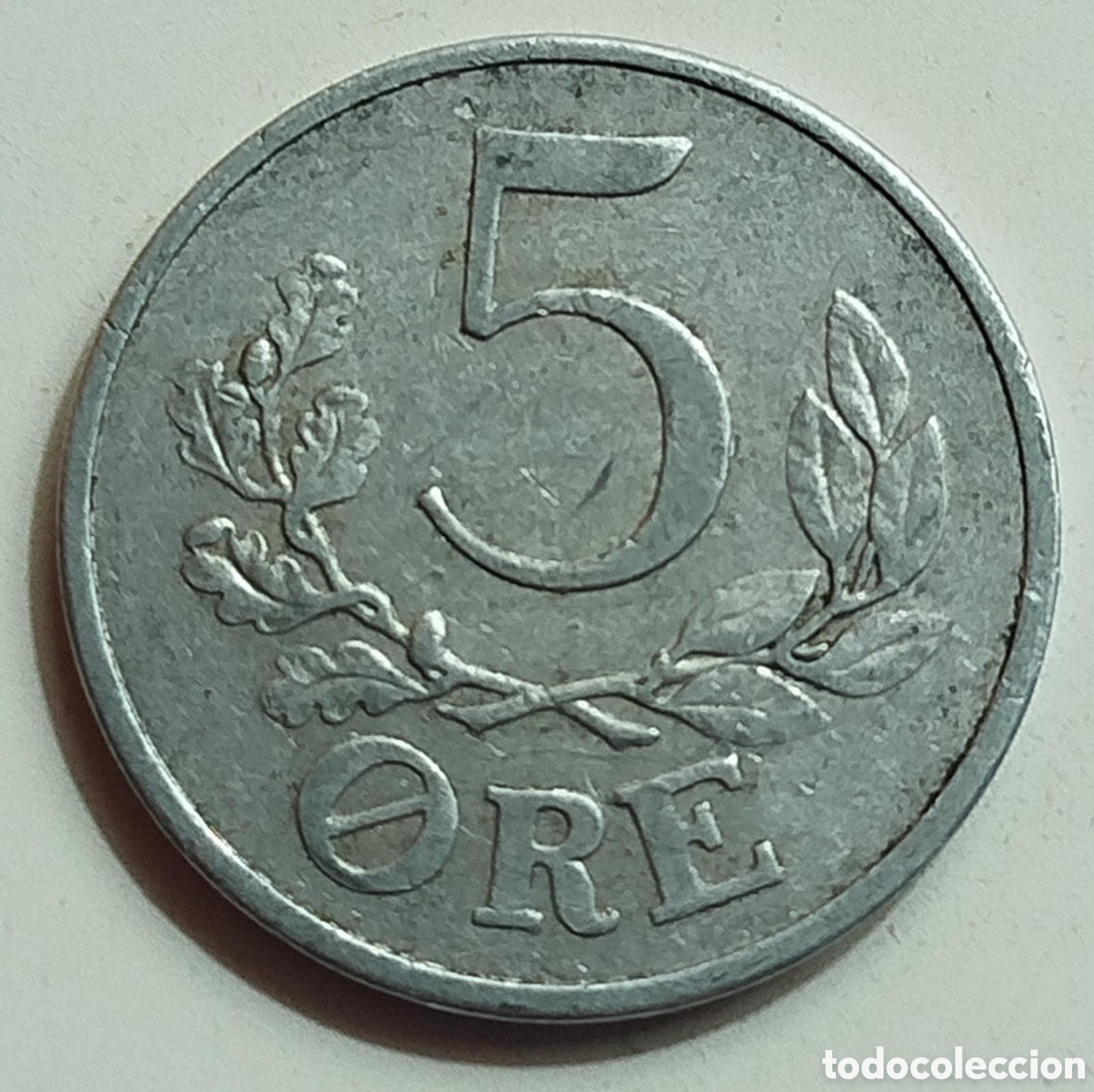 Monedas antiguas de Europa: Moneda 5 Ore Dinamarca 1941 - Foto 2