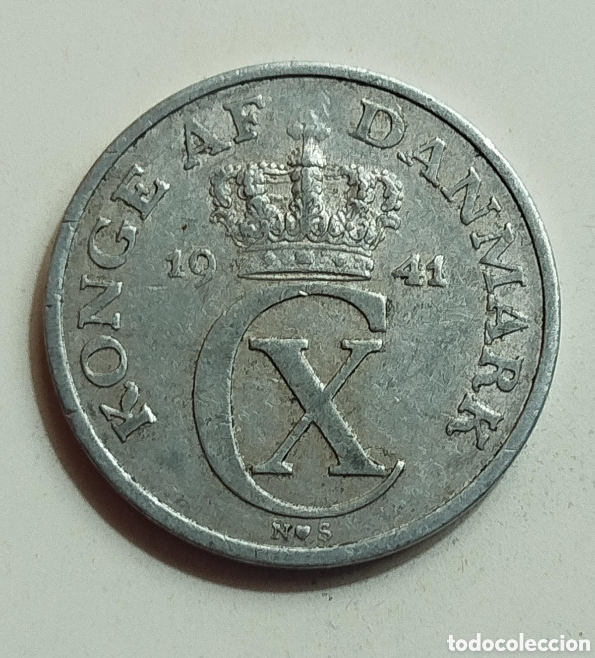 Monedas antiguas de Europa: Moneda 5 Ore Dinamarca 1941 - Foto 1