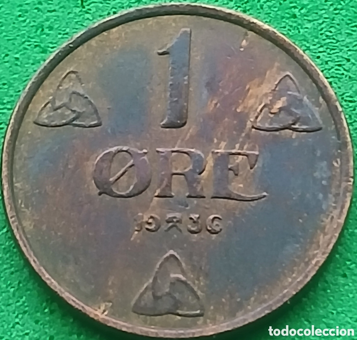 Monedas antiguas de Europa: Noruega 1 ore 1936 km#367
