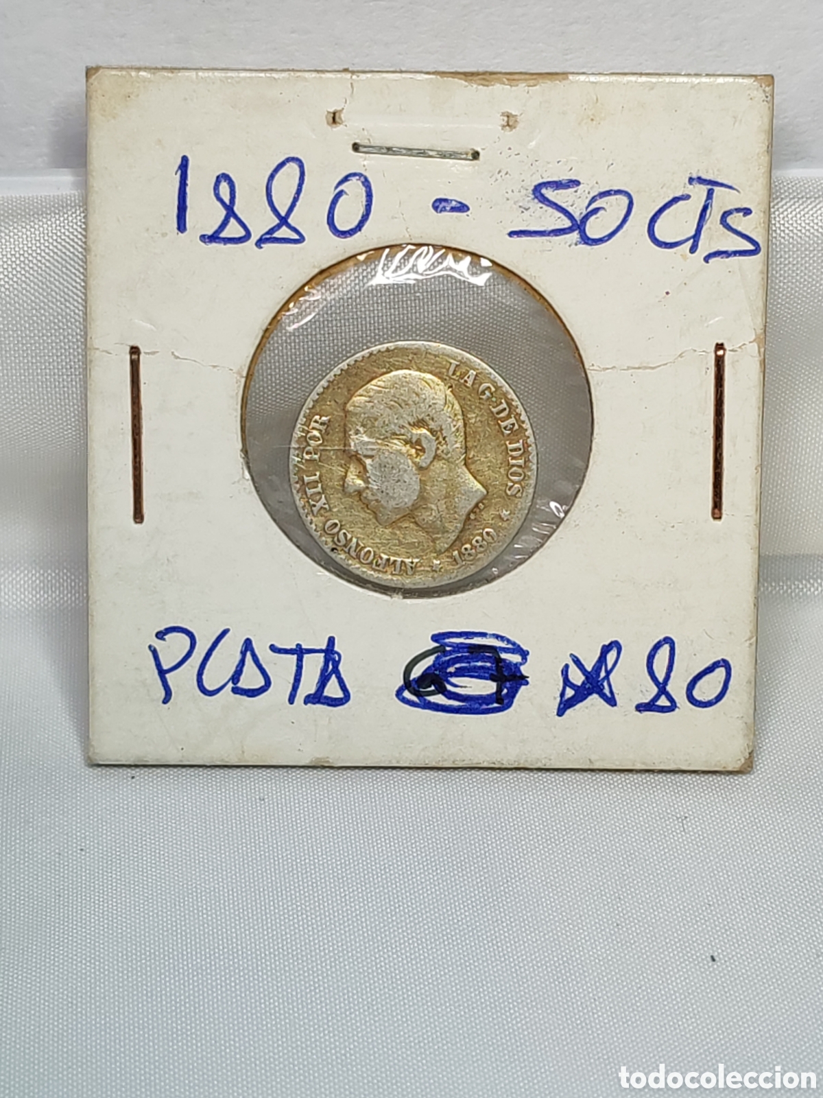 Monedas antiguas de Europa: Espa&ntilde;a. 50 centimos. 1880. Plata