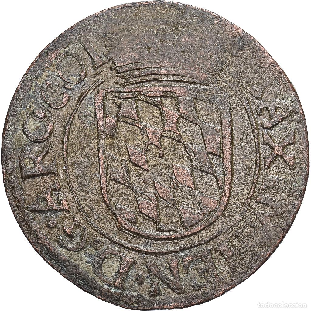 Monedas antiguas de Europa: [#139301] Principado de Lieja, Maximilian Henry, Liard, 1650-1688, Liege, Bronce, MBC