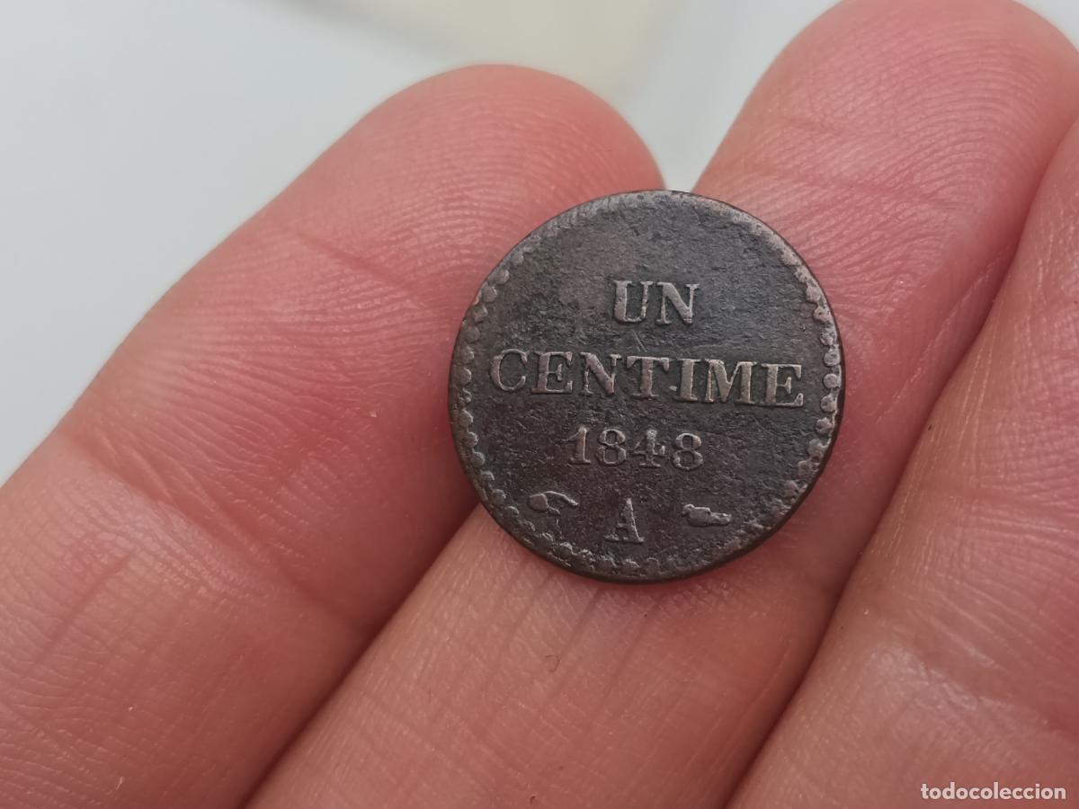 Monedas antiguas de Europa: Francia: 1 centime / c&eacute;ntimo de 1848 Ceca A - Foto 1