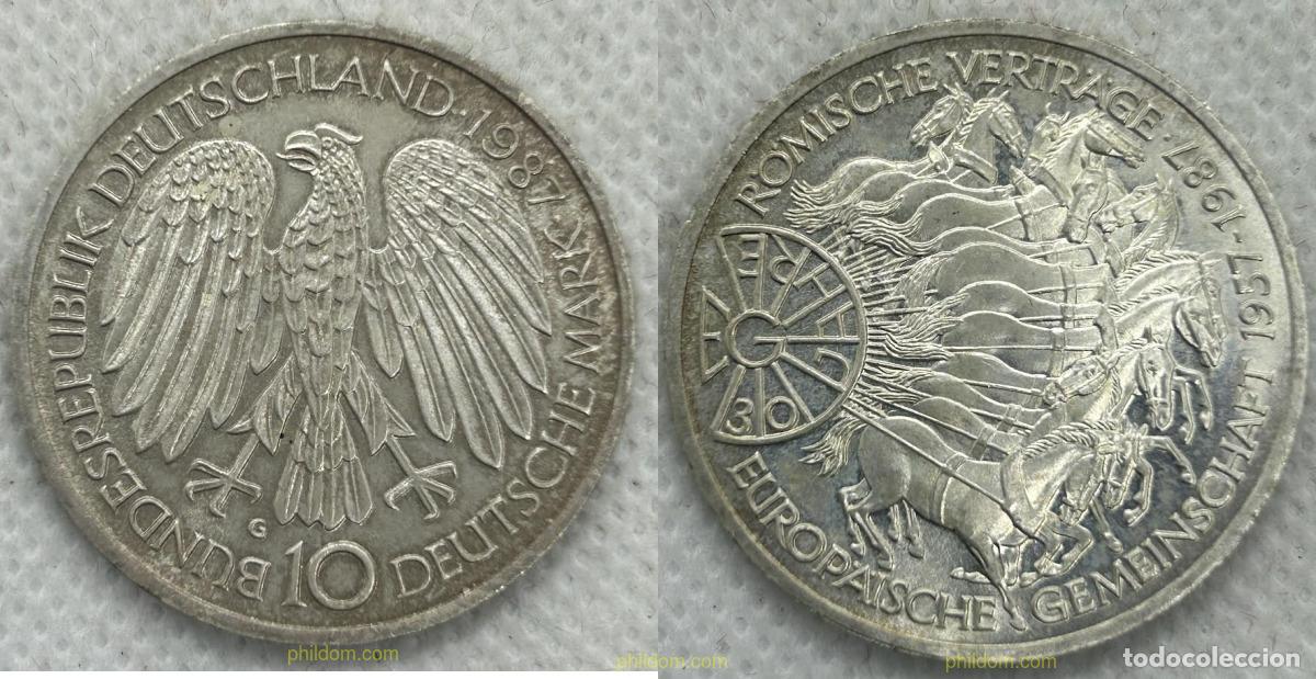 Monedas antiguas de Europa: 4350 ALEMANIA 1987 GERMANY 10 Deutsche Mark 1987