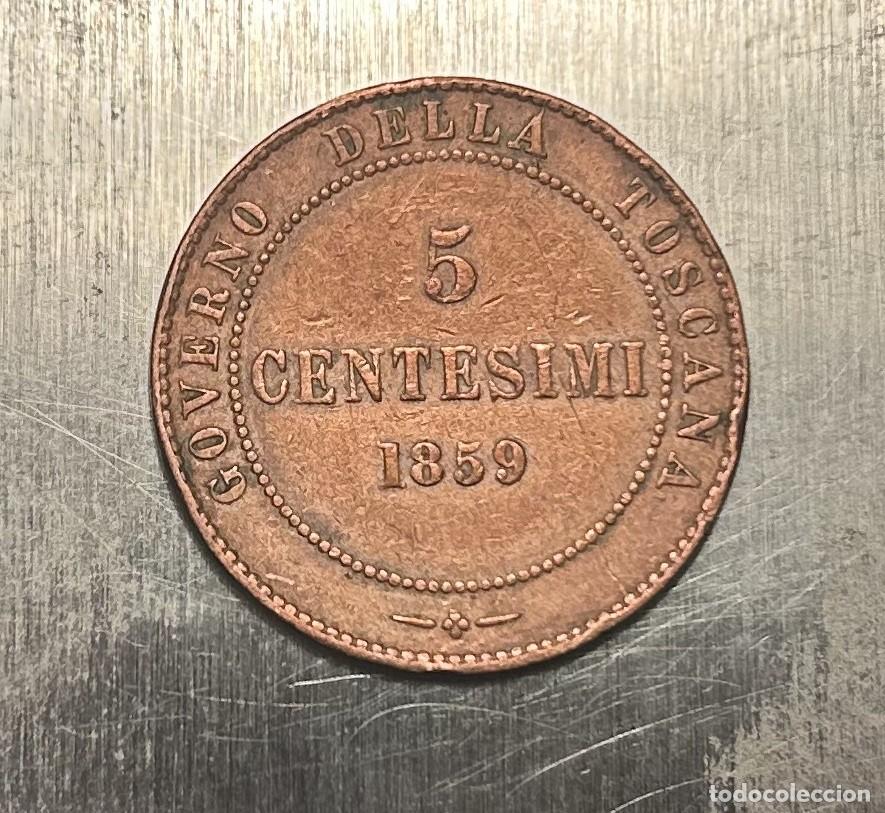 Monedas antiguas de Europa: 5 CENTESIMI 1859 TOSCANA