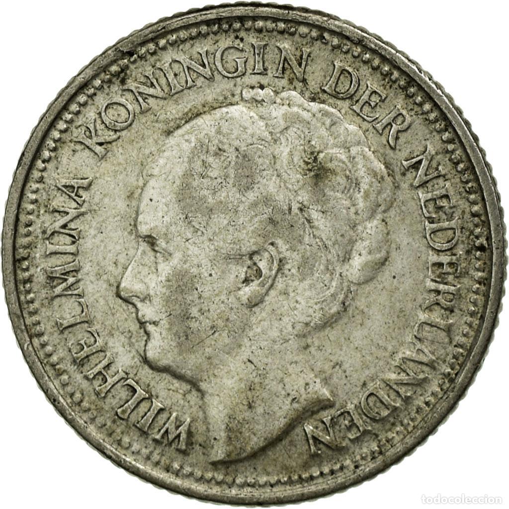 Monedas antiguas de Europa: [#456284] Moneda, Pa&iacute;ses Bajos, Wilhelmina I, 10 Cents, 1936, MBC, Plata, KM:163