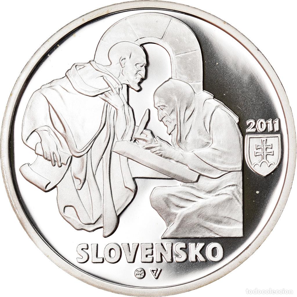 Monedas antiguas de Europa: [#892785] Eslovaquia, 10 Euro, Zobor Documents, 2011, Kremnica, FDC, Plata, KM:115