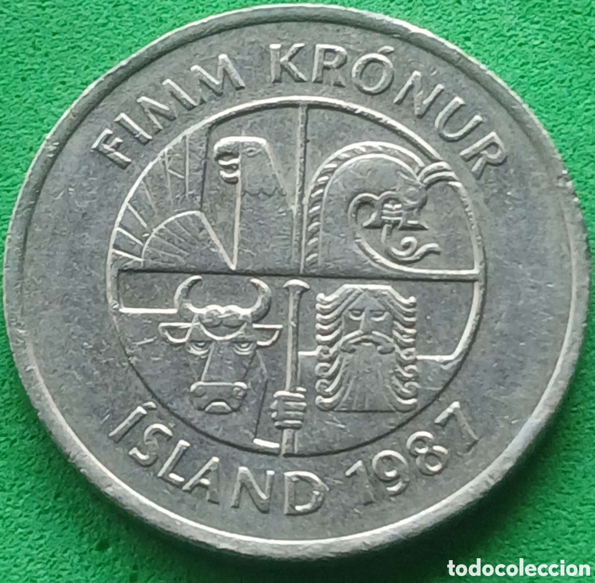 Monedas antiguas de Europa: Islandia 5 coronas 1987 km#28