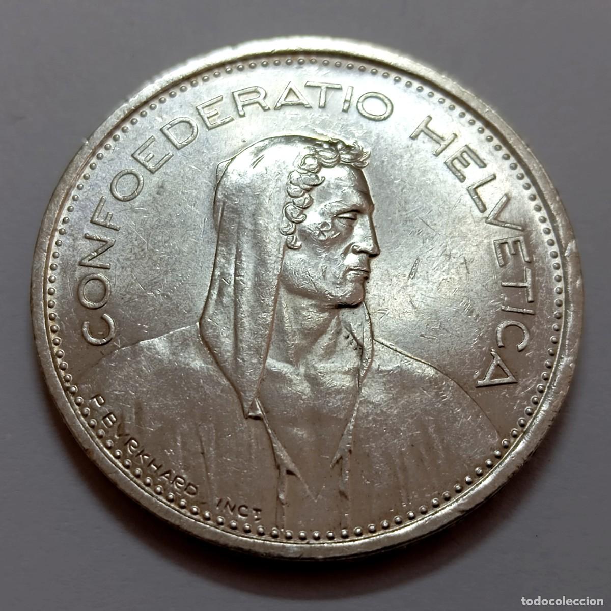 Monedas antiguas de Europa: ⚜️ BBA7 1. Plata. Suiza. 5 francs 1967 B. 15,06 g
