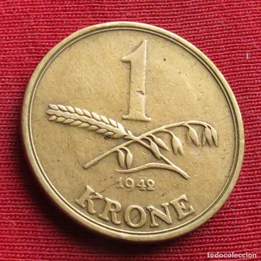 Monedas antiguas de Europa: Dinamarca 1 krone 1942 - Foto 1