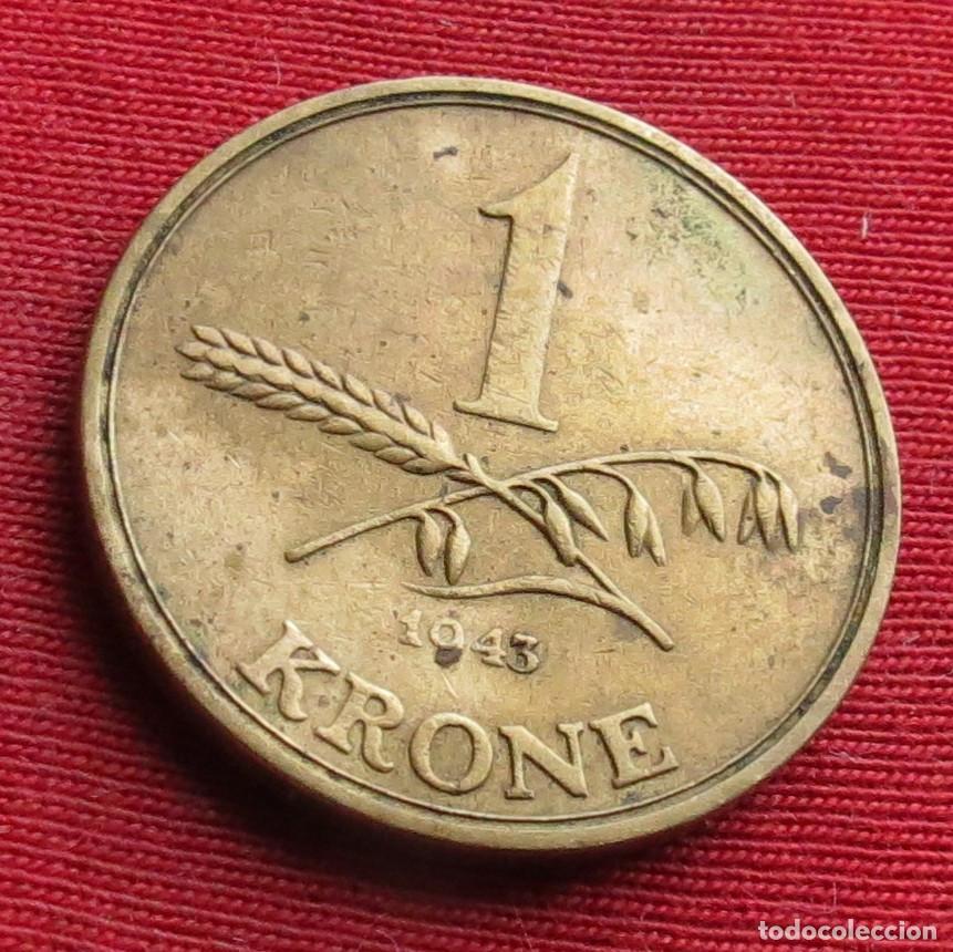 Monedas antiguas de Europa: Dinamarca 1 krone 1943 - Foto 1
