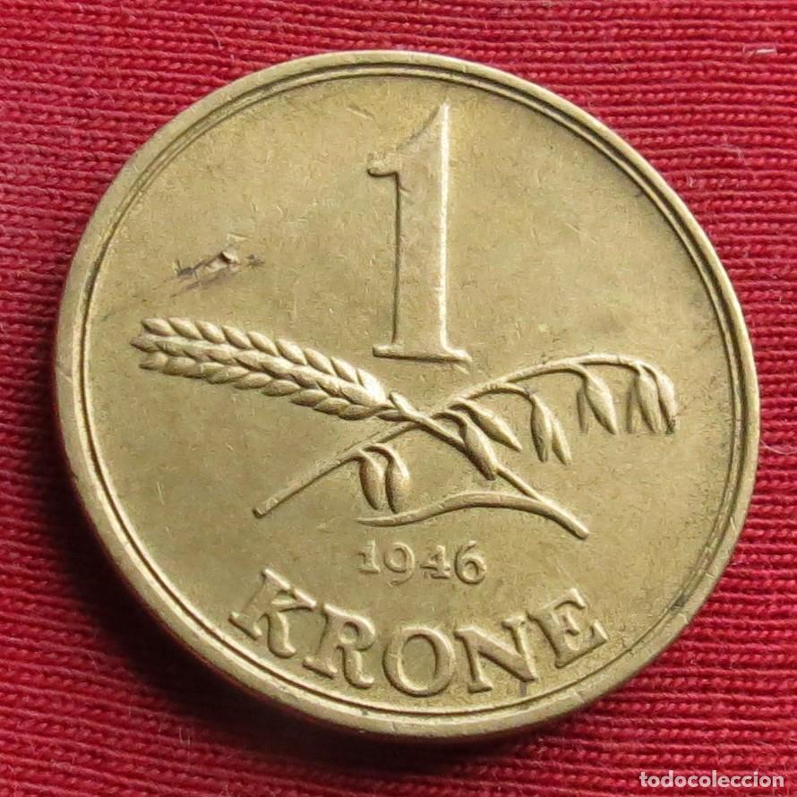 Monedas antiguas de Europa: Dinamarca 1 krone 1946 - Foto 1