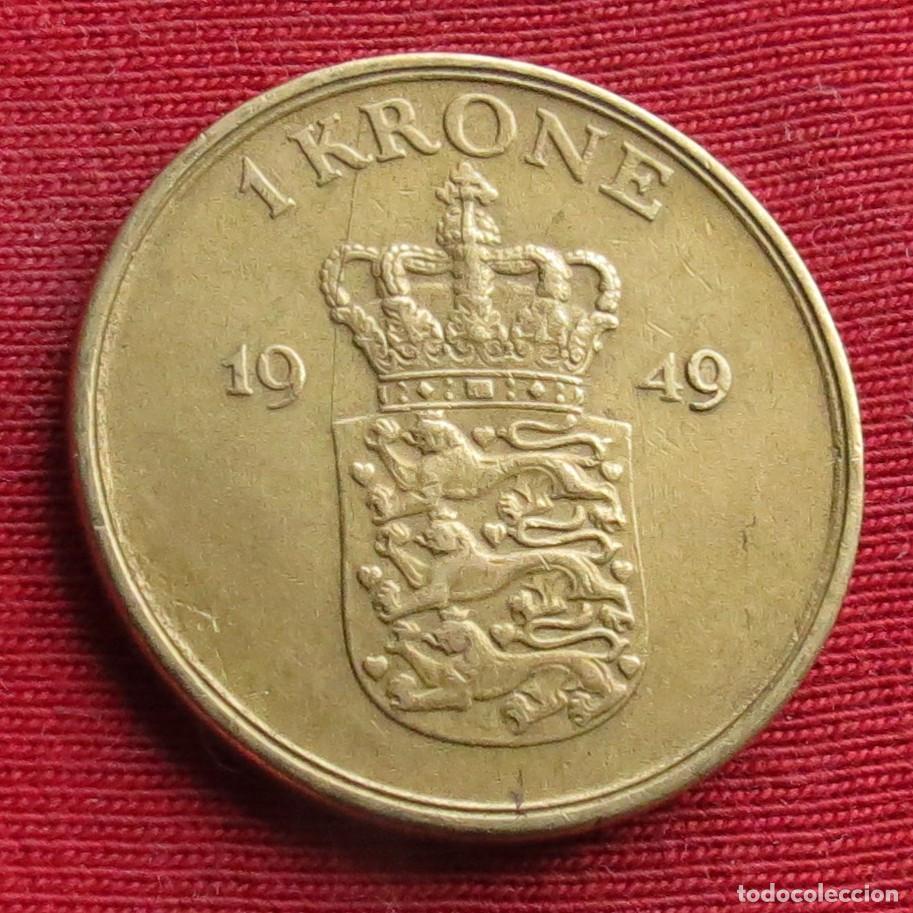Monedas antiguas de Europa: Dinamarca 1 krone 1949 - Foto 1