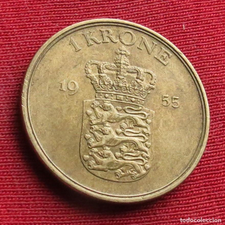 Monedas antiguas de Europa: Dinamarca 1 krone 1955 - Foto 1