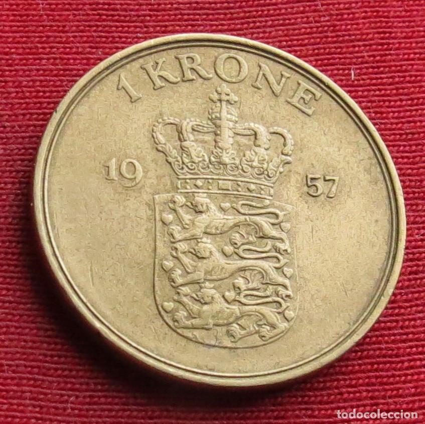 Monedas antiguas de Europa: Dinamarca 1 krone 1957 - Foto 1