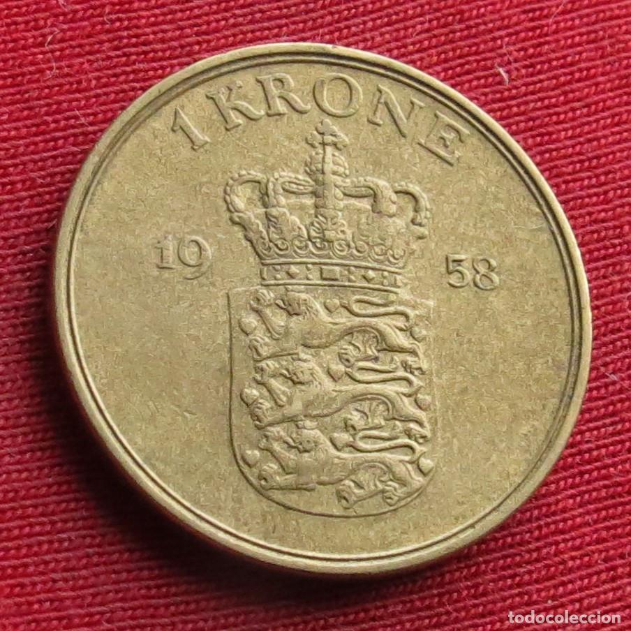 Monedas antiguas de Europa: Dinamarca 1 krone 1958 - Foto 1