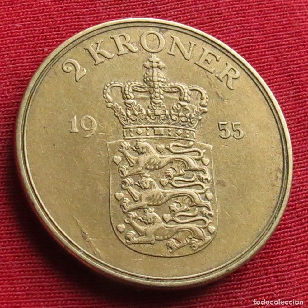 Monedas antiguas de Europa: Dinamarca 2 kroner 1955 - Foto 1