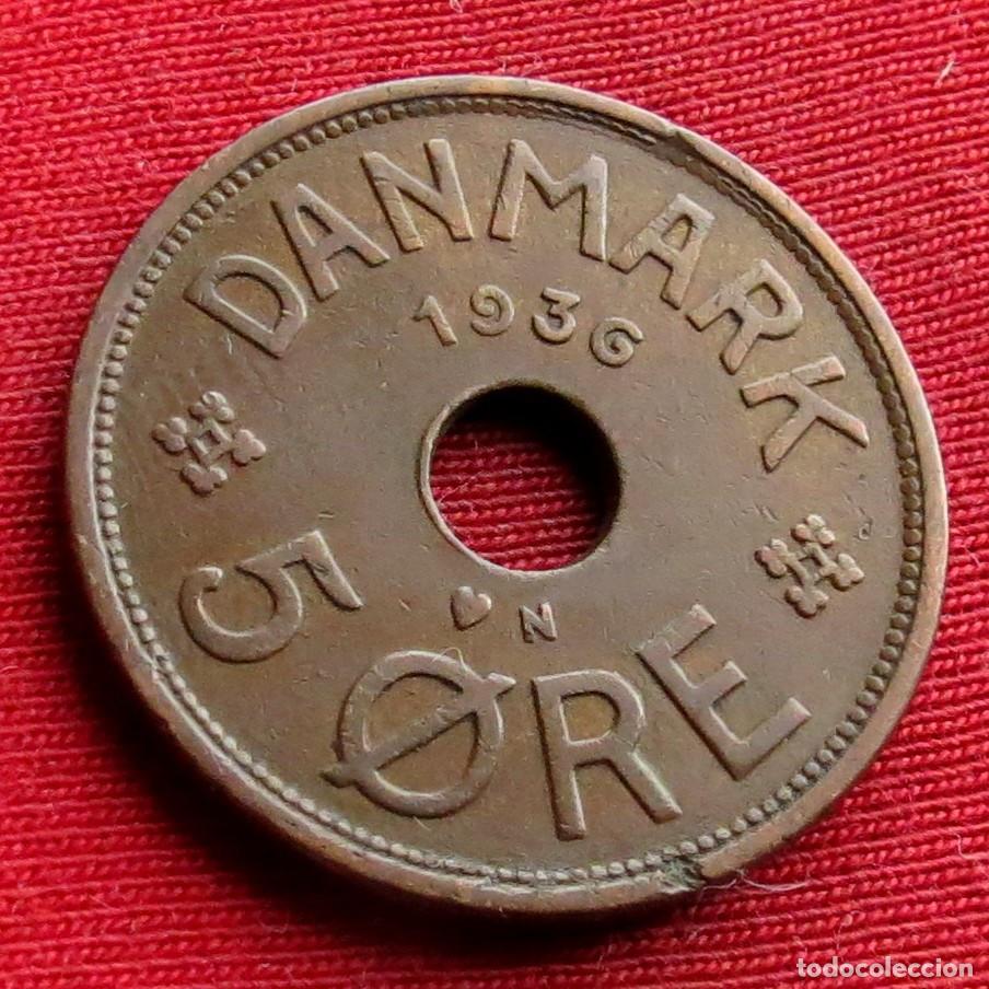 Monedas antiguas de Europa: Dinamarca 5 ore 1936 - Foto 1