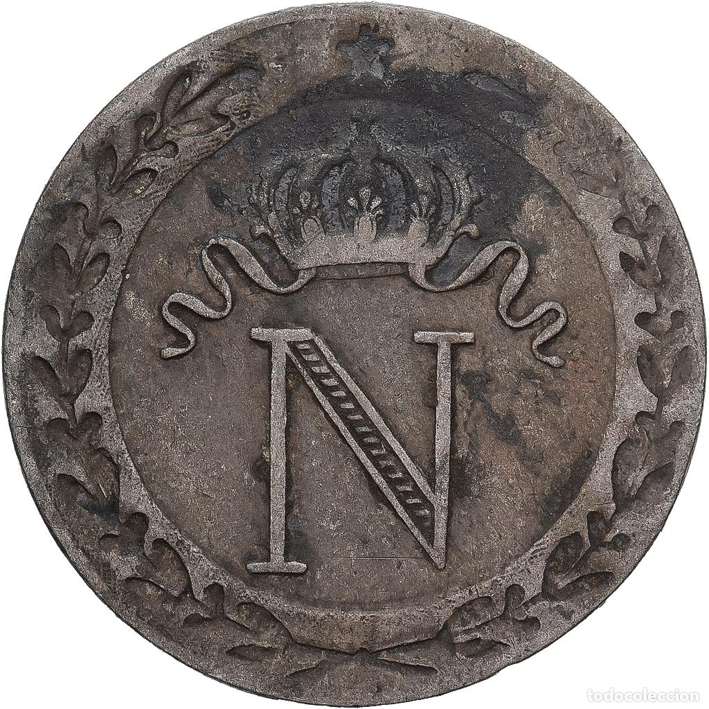 Monedas antiguas de Europa: [#1202250] Francia, 10 Centimes, Napol&eacute;on I, 1809, Paris, Vell&oacute;n, BC+, KM:676.1