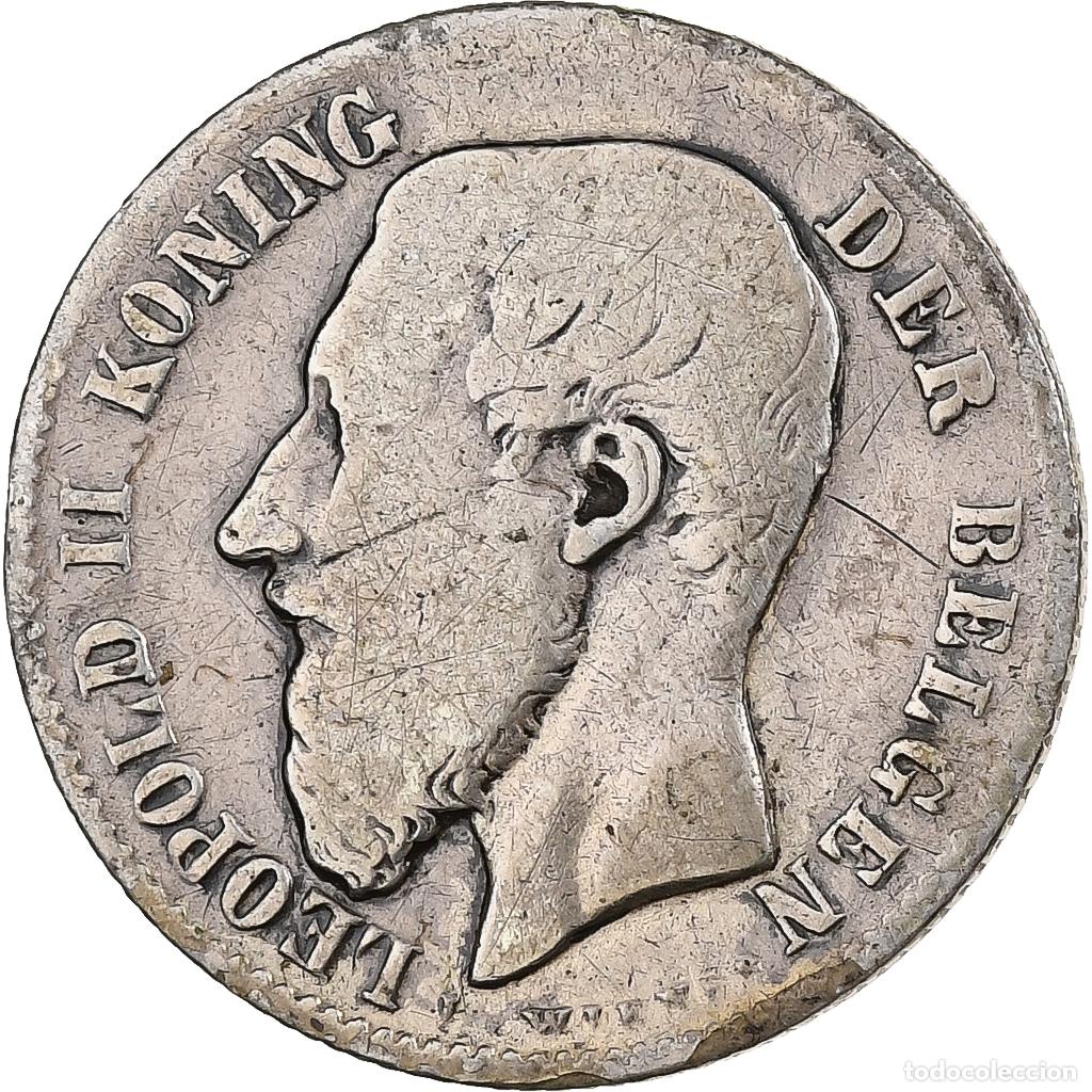 Monedas antiguas de Europa: [#134705] B&eacute;lgica, Leopold II, 50 Centimes, 1886, Brussels, Plata, BC