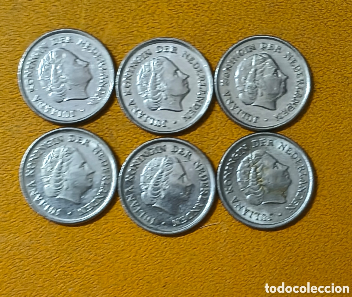 Monedas antiguas de Europa: LOTE 6 MONEDA 10 Centavos. PA&Iacute;SES BAJOS. REINA JULIANA