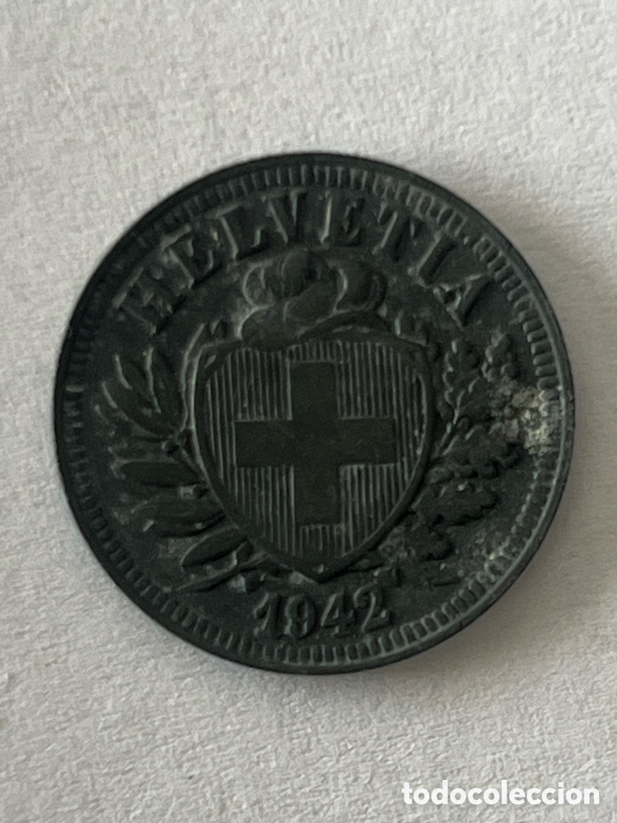 Monnaies anciennes de Europe: Moneda 2 rappen 1942 Suiza