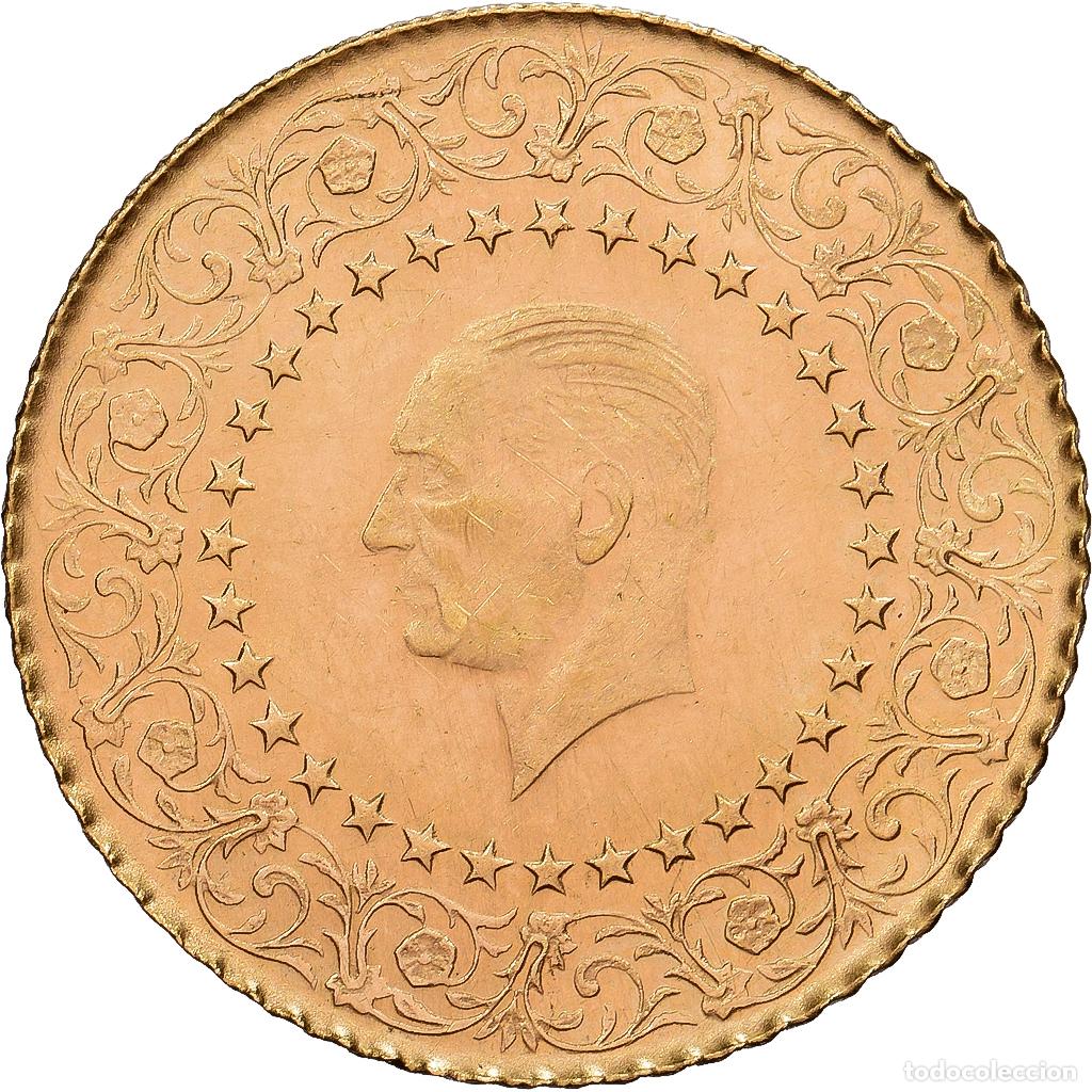 Monedas antiguas de Europa: [#1117813] Moneda, Turqu&iacute;a, Mustafa Kemal Atat&uuml;rk, 25 Kurush, 1968, Istanbul, EBC+, Oro