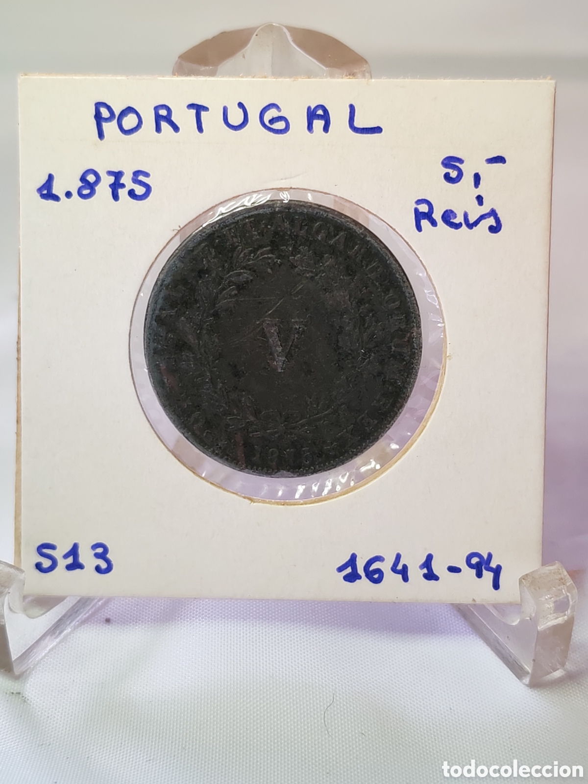 Monedas antiguas de Europa: Portugal. 5 reis. 1875
