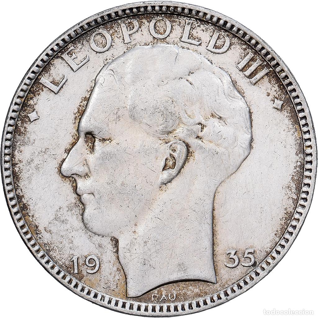 Moedas antigas da Europa: [#1117810] Moneda, B&eacute;lgica, 20 Francs, 20 Frank, 1935, MBC+, Plata, KM:105