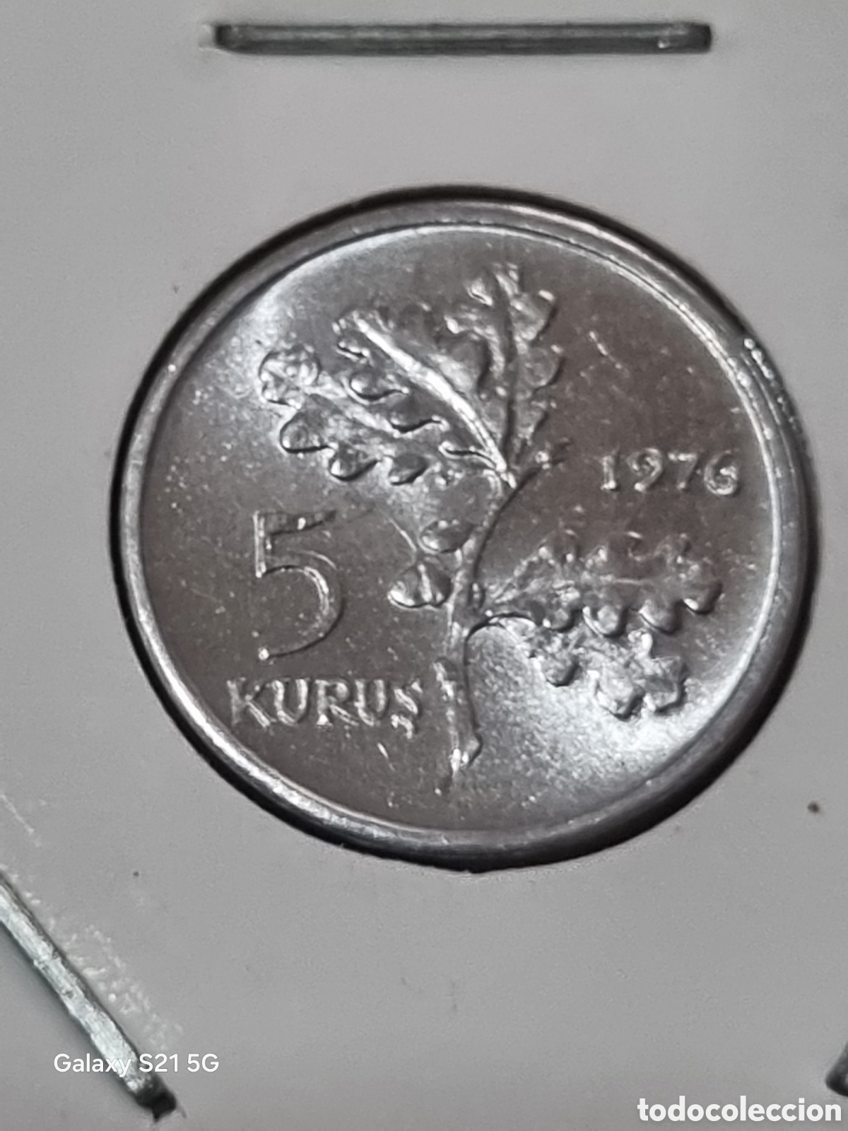 Monnaies anciennes de Europe: MONEDA 5 KURUS TURQU&Iacute;A 1976