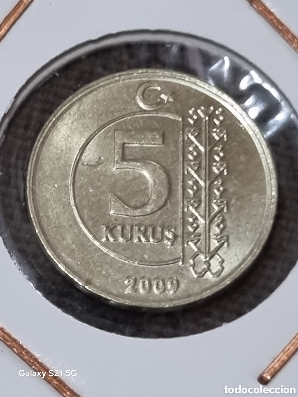 Monnaies anciennes de Europe: MONEDA 5 KURUS TURQU&Iacute;A 2009
