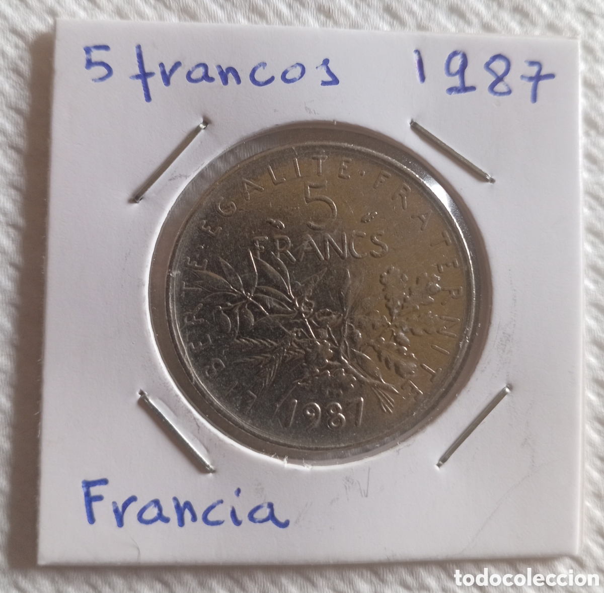 Monedas antiguas de Europa: Moneda de Francia de 1987 - Foto 2