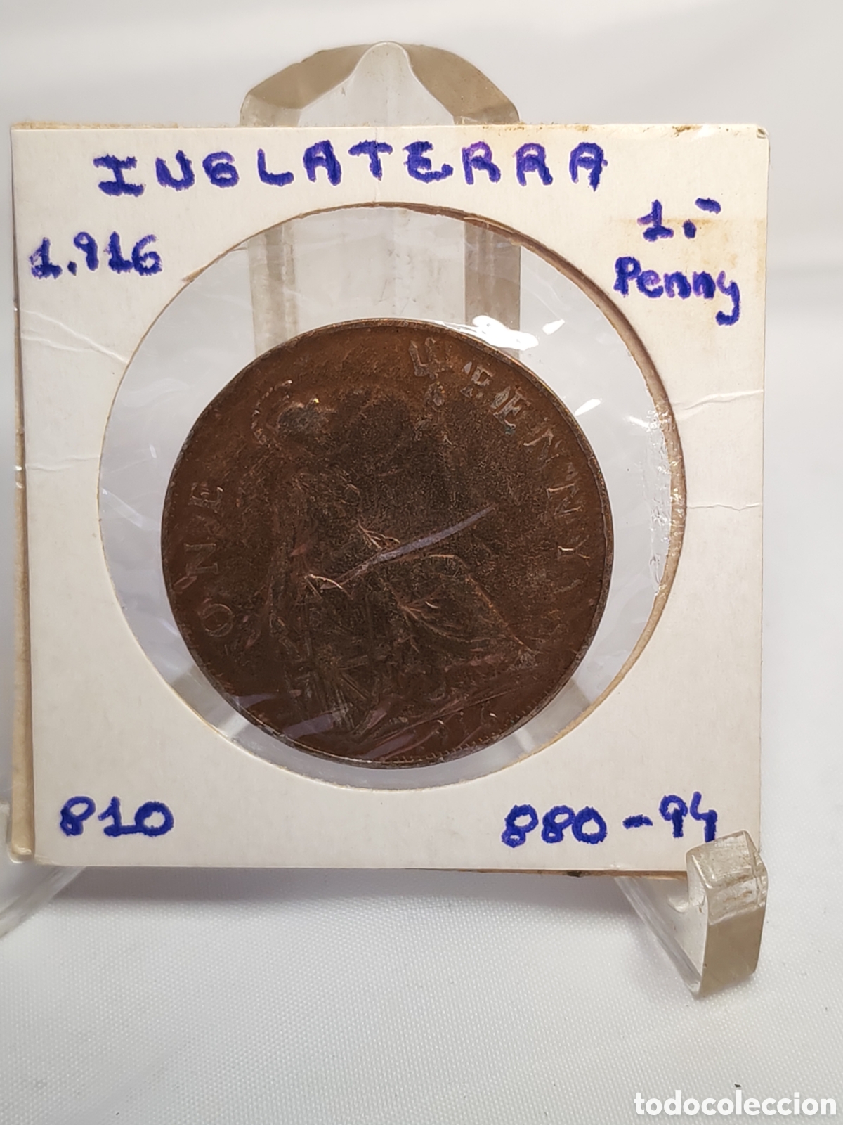 Moedas antigas da Europa: Inglaterra. 1 ONE penny. 1916.