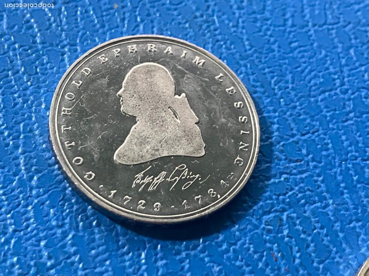Monedas antiguas de Europa: Moneda Alemania Rep&uacute;blica Federal - 5 marcos 1981 - 200 Aniversario Gotthold Ephraim Lessing