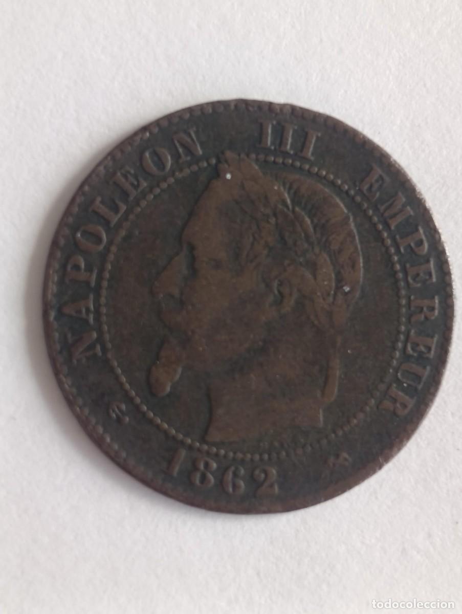 Monedas antiguas de Europa: Moneda 10 c&eacute;ntimos Napole&oacute;n III 1862